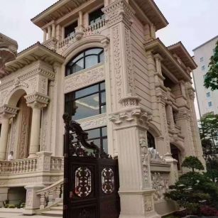 长沙黄金麻别墅外墙异形定制