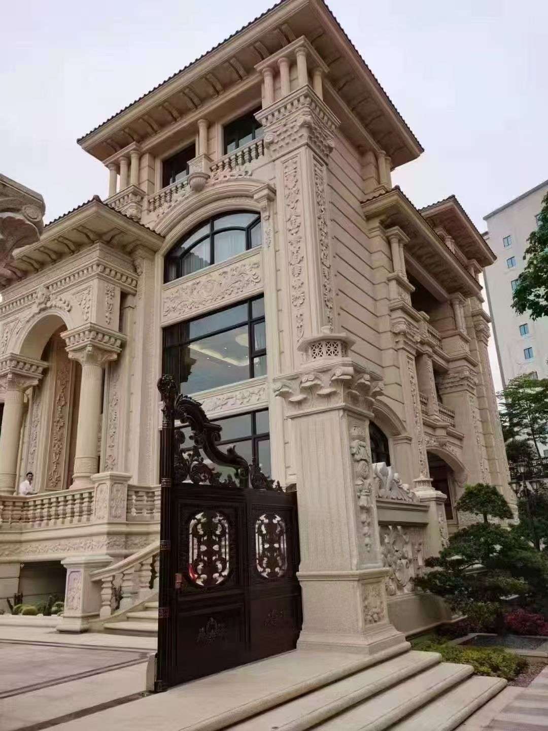 长沙黄金麻别墅外墙异形定制