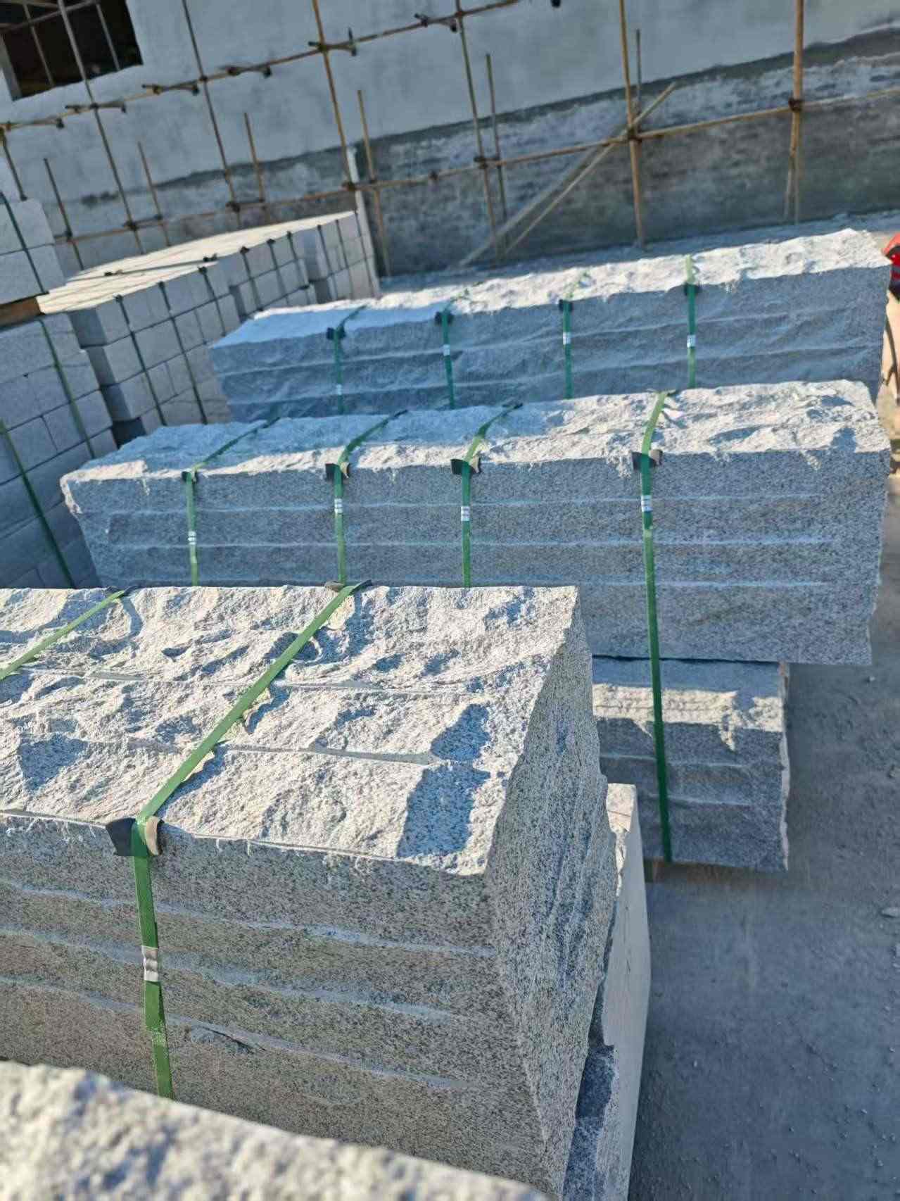 长沙芝麻白自然面整石 坐凳